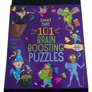 Smart Kids 101 Brain Boosting Puzzles Book Kids Educational Activitie Purple NEW